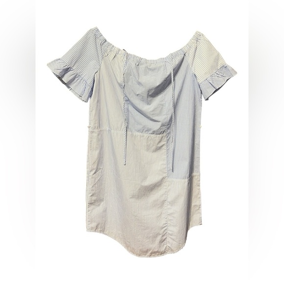 Buffalo David Bitton Blue Stripe & Gingham Dress – Size Medium - Picture 2 of 4